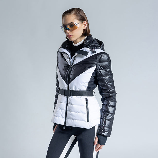 ERIN SNOW + NET SUSTAIN Ledo hooded quilted ski jacket